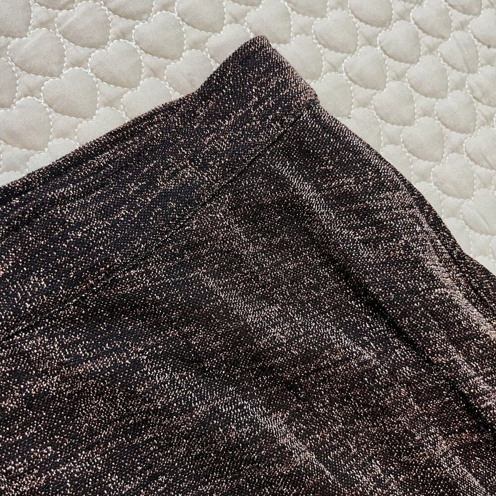 NWT SUBOO Tyra Pleat Panelled Midi Skirt Size M Copper Silver - Picture 9 of 11